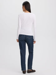 Long-Sleeve Crew-Neck Ribbed T-Shirt - R Essentials