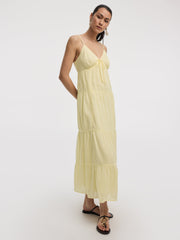 Sleeveless Maxi Dress with Sweetheart Neckline