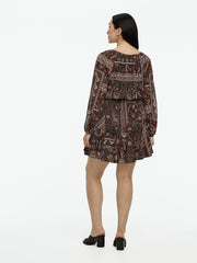 Long-Sleeve Scoop-Neck Dress