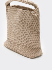 Braided Faux-Leather Shoulder Bag