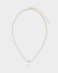 Snake Chain with Pearl Pendant