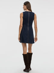 Sleeveless Denim Mini Dress