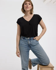 Extended-Sleeve V-Neck Tunic
