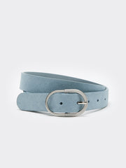 Blue Suede Leather Belt