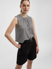 Buttoned-Down Crew-Neck Tank