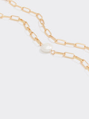 Two-Chain Bracelet with Freshwater Pearls