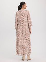 Ruffled V-Neck Maxi Dress