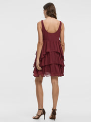 Sleeveless Scoop-Neck Tiered Mini Dress
