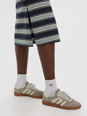 Striped Short-Sleeve Polo Dress - Hyba