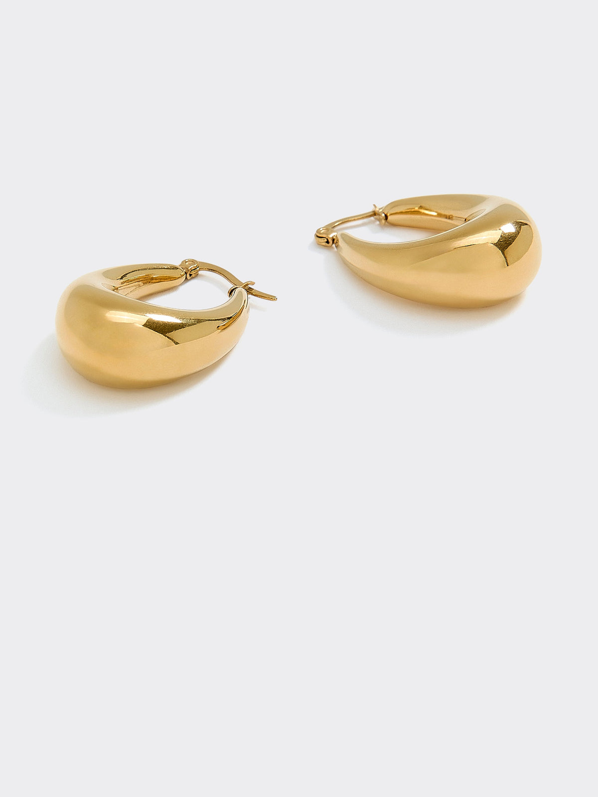 Stainless Steel Chunky Oval Hoops