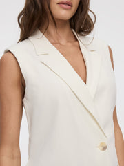Relaxed-Fit Sleeveless Blazer