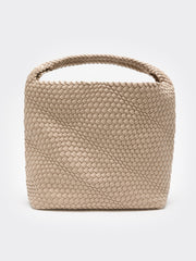 Braided Faux-Leather Shoulder Bag
