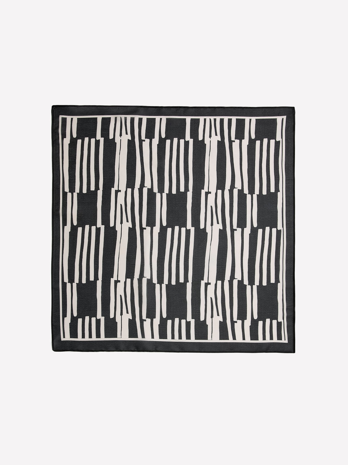 Square Scarf with Geometric Pattern