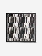Square Scarf with Geometric Pattern