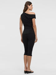 Shirred Off-the-Shoulder Top
