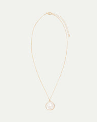 Long Necklace with Mother-of-Pearl Pendant